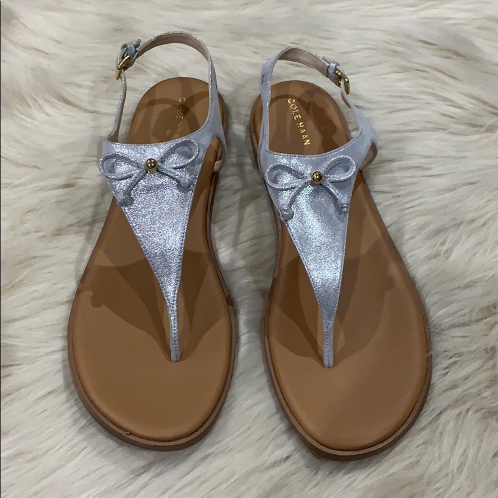 NWOT Cole Haan silver sandals